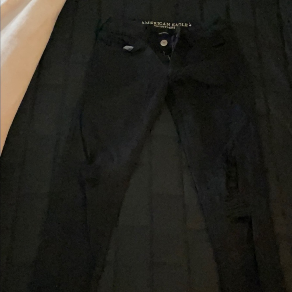 American eagle skinny jeans black low rise